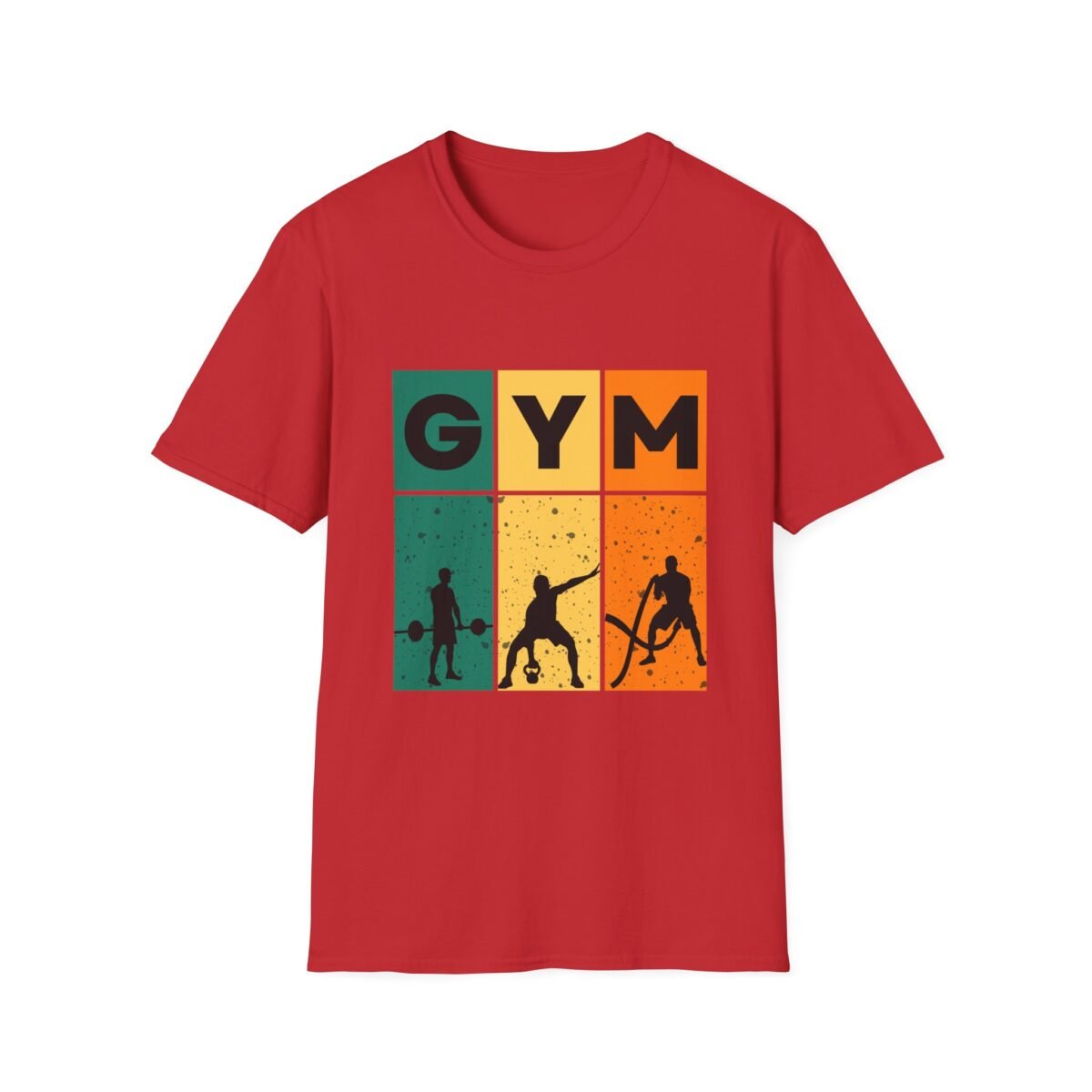 gym retro blocks unisex t‑shirt – vintage fitness workout tee