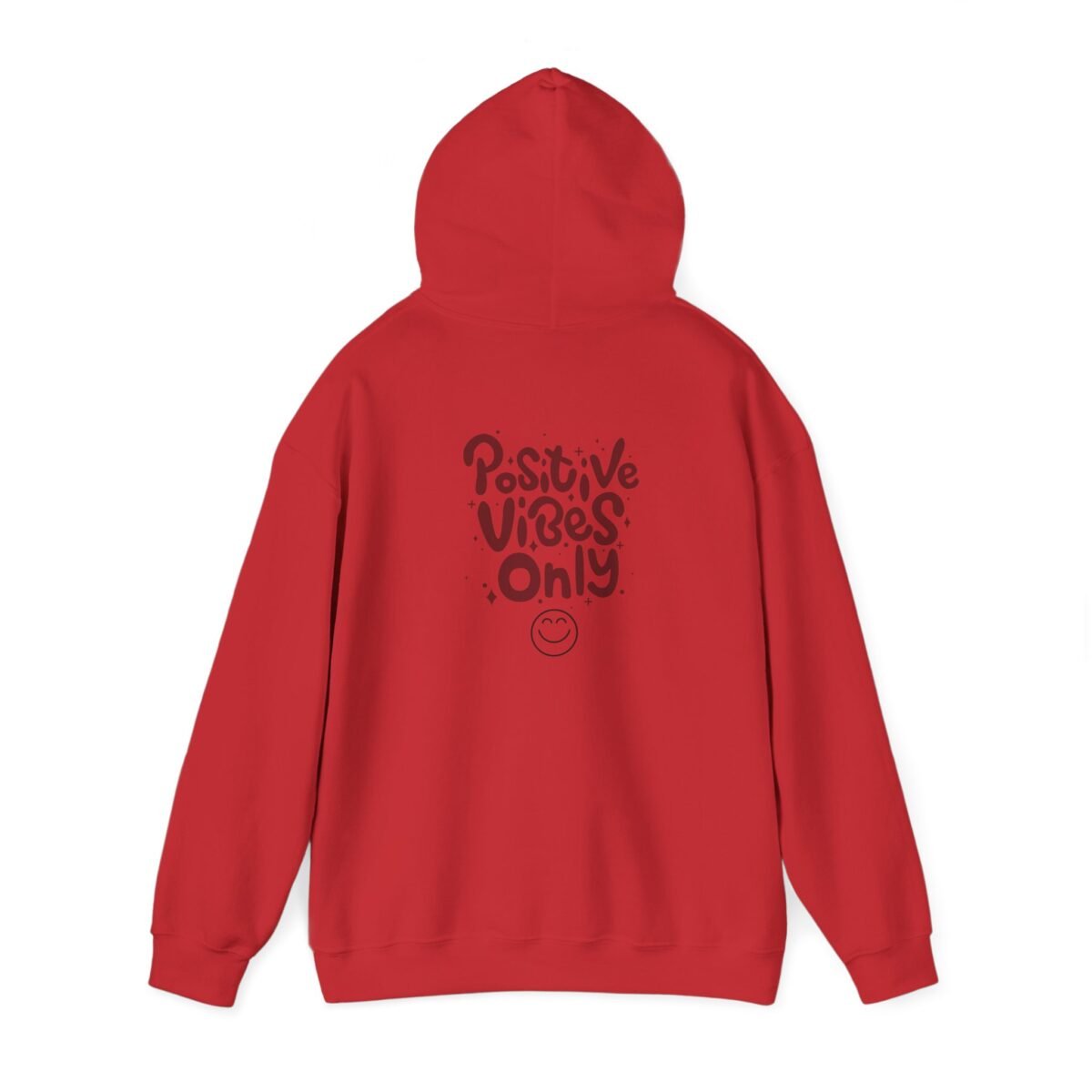 positive vibes only unisex hoodie — retro handlettered graphic smiley sweatshirt