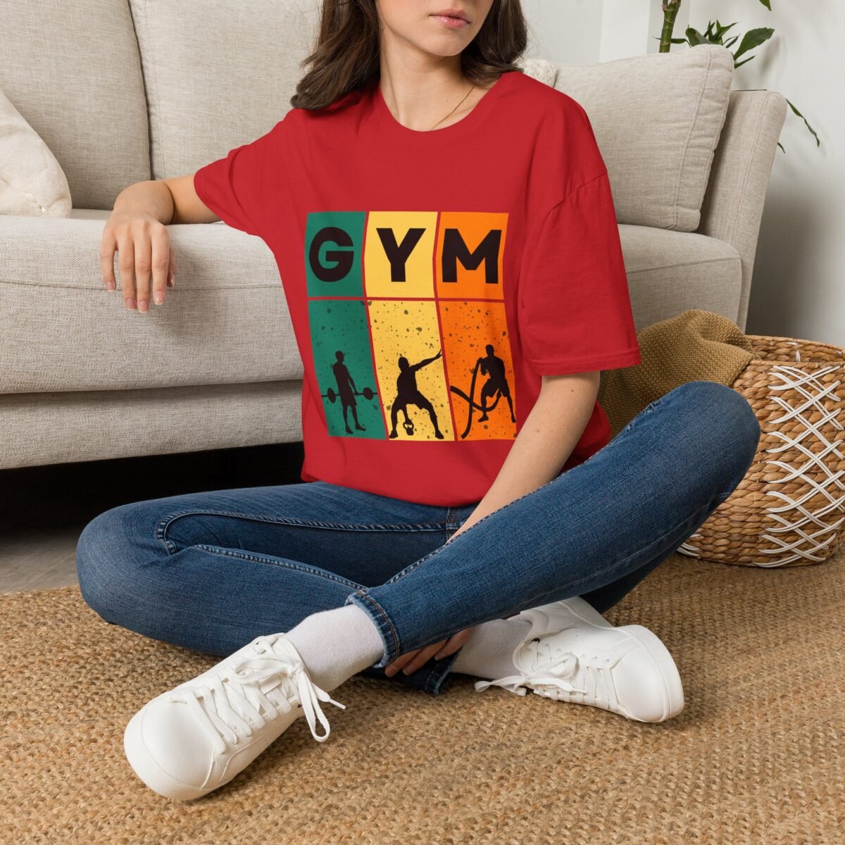 gym retro blocks unisex t‑shirt – vintage fitness workout tee