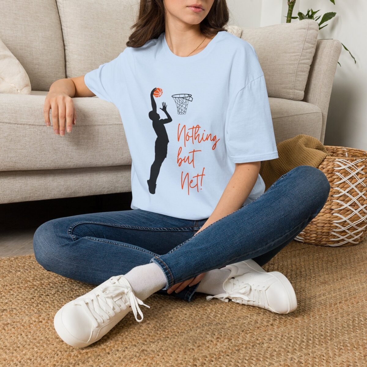 nothing but net basketball unisex t shirt — women's/unisex basketball tee