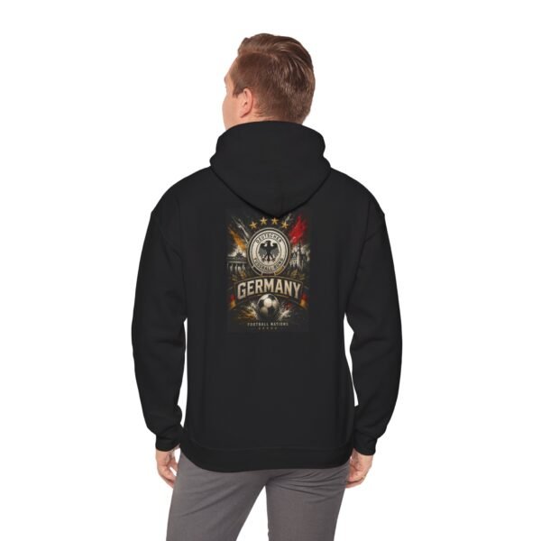 germany soccer unisex hoodie — football crest with eagle & flags