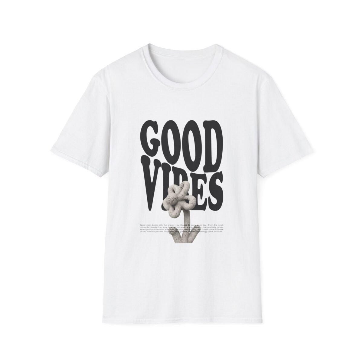 good vibes unisex t shirt — retro bold text graphic tee