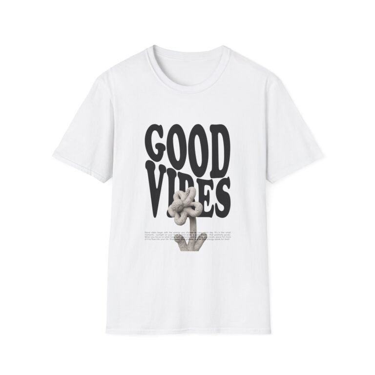 good vibes unisex t shirt — retro bold text graphic tee