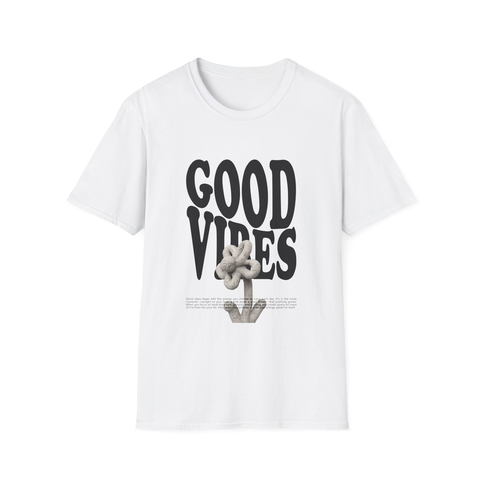 good vibes unisex t shirt — retro bold text graphic tee
