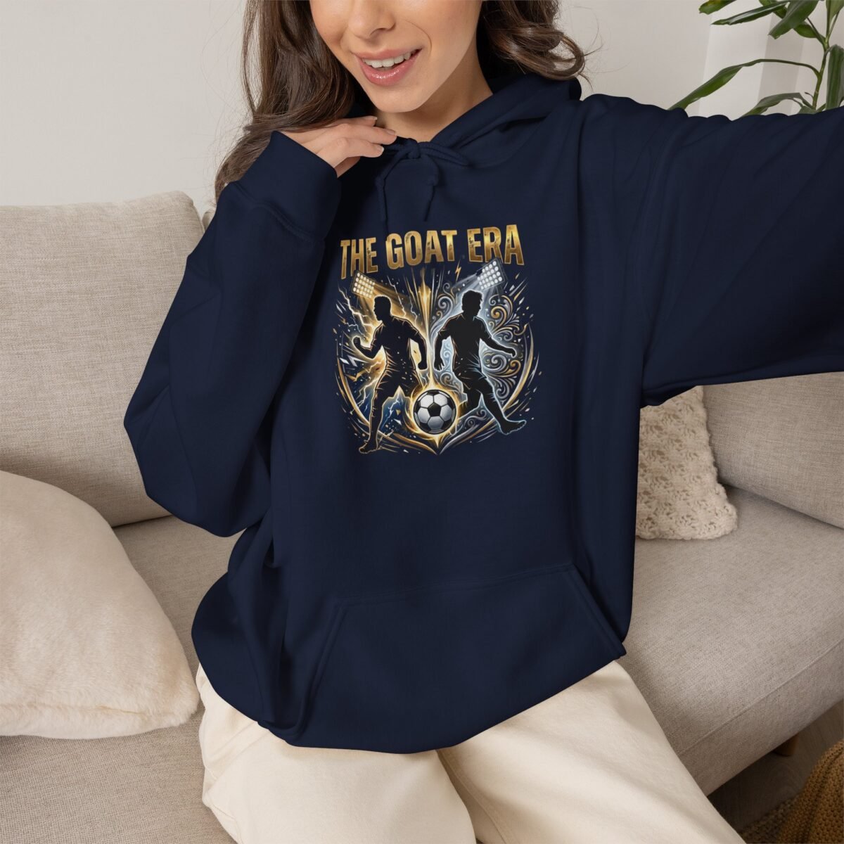 goat era soccer unisex hoodie — the goat era football sweatshirt