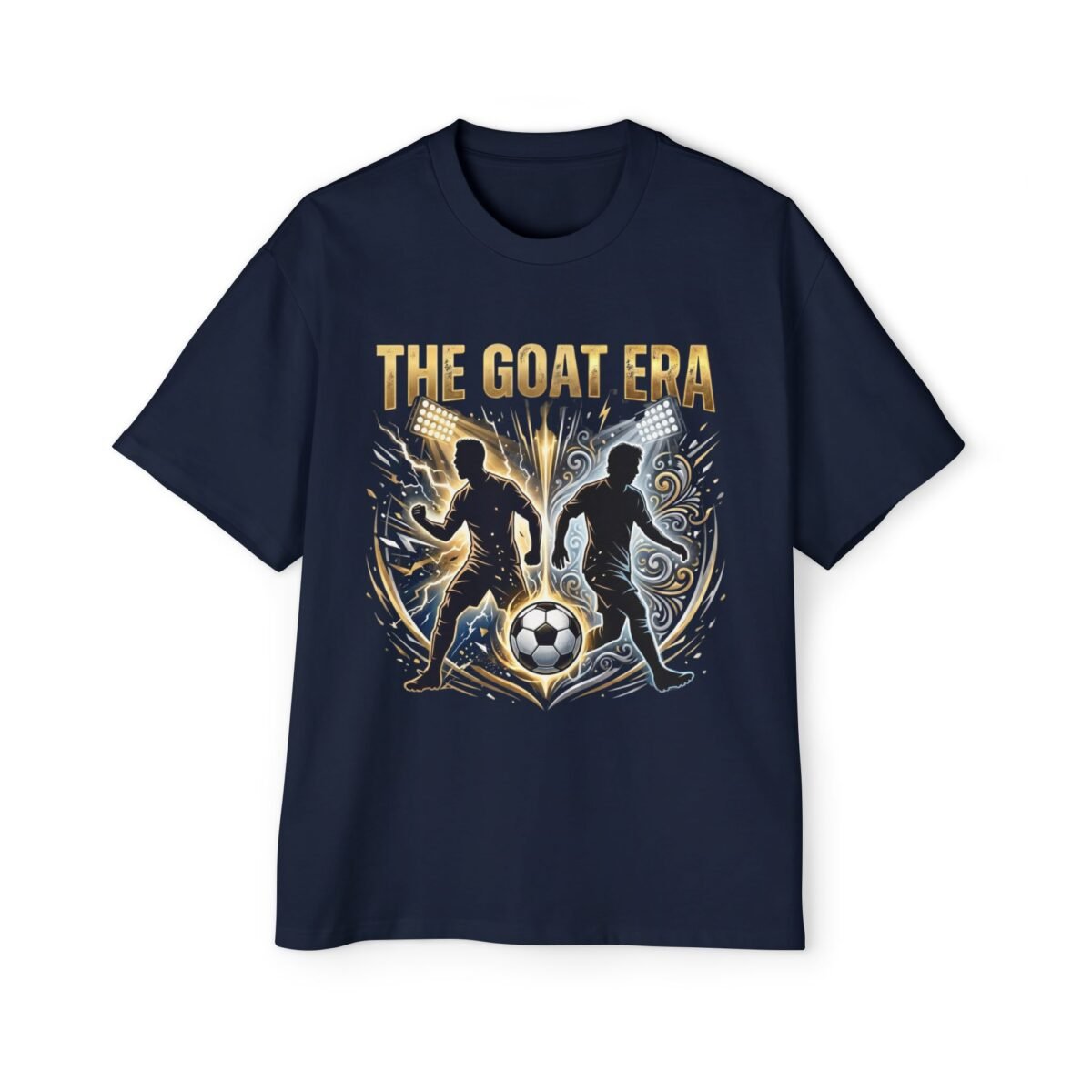 the goat era soccer tee — men’s oversized football t‑shirt