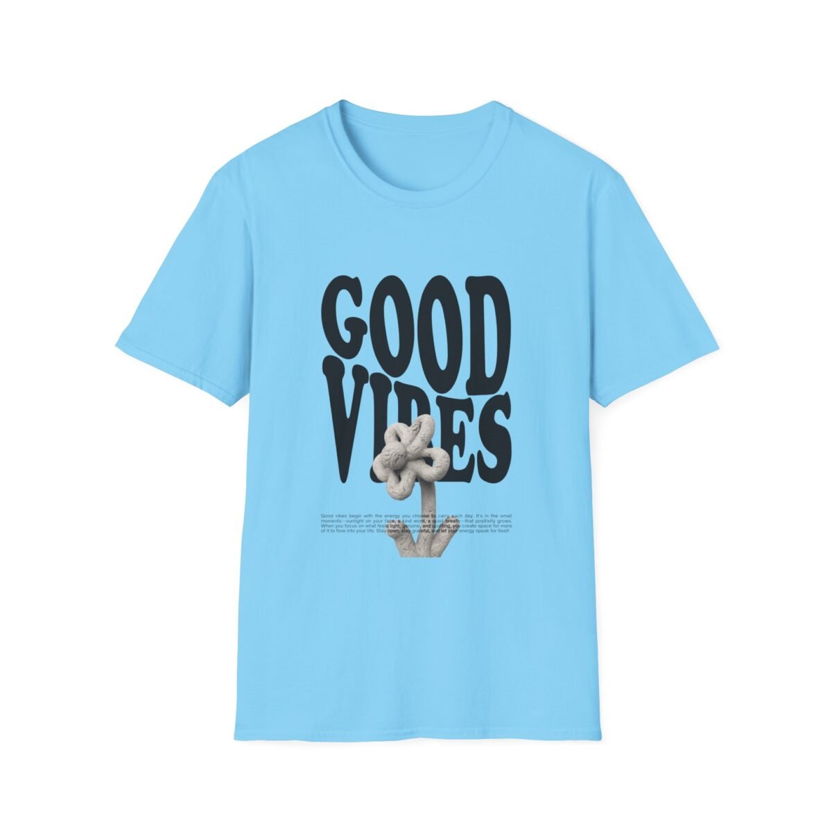 good vibes unisex t shirt — retro bold text graphic tee