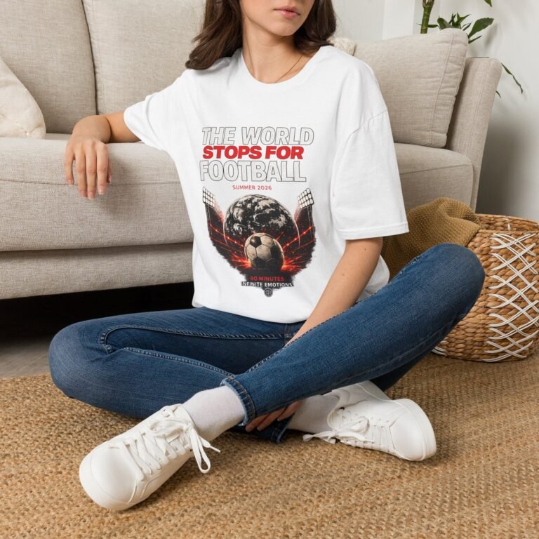 football unisex t shirt — "the world stops for football" summer 2026 fan tee