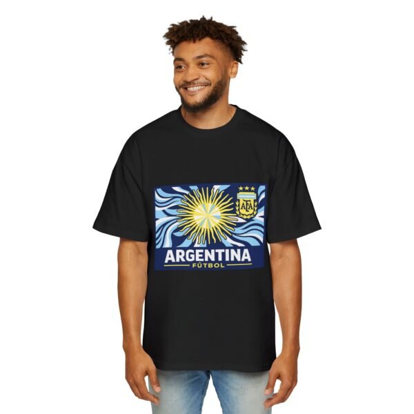 argentina futbol tee — retro suncrest soccer men's oversized t shirt