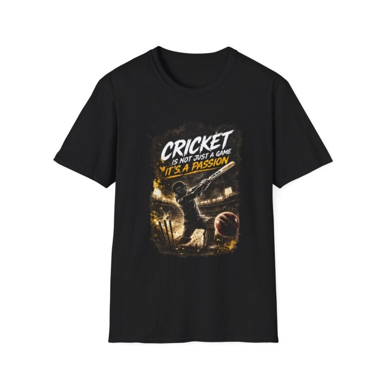 cricket is not just a game unisex t shirt — "it's a passion" cricket fan tee