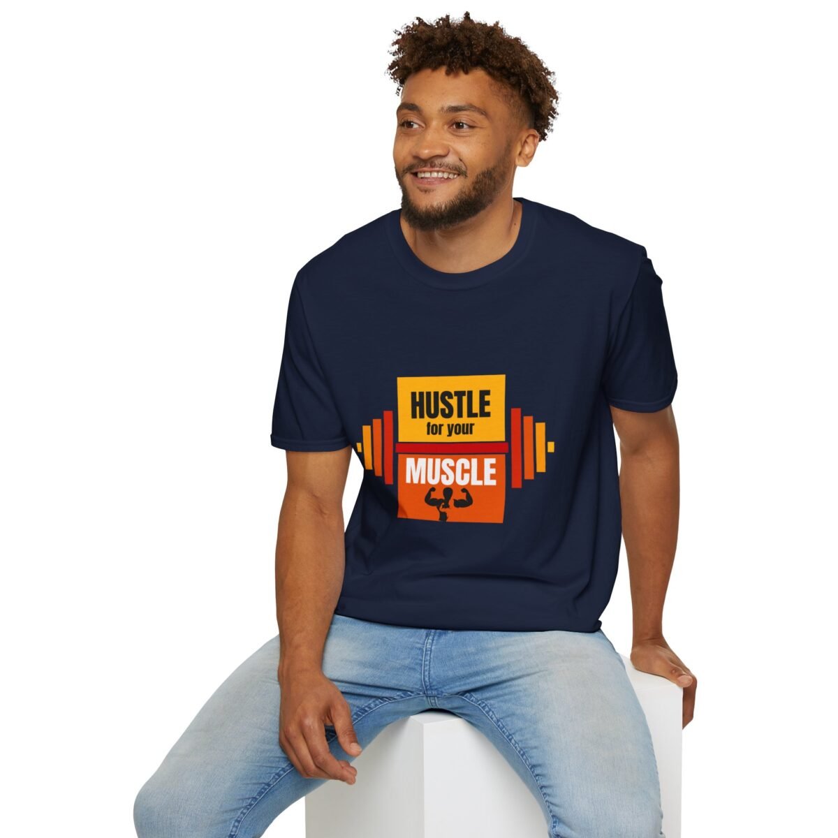 hustle for your muscle unisex t shirt — motivational gym fitness tee