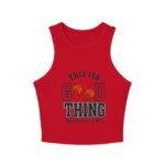 basketball "this is a good thing" women's racer crop tank top