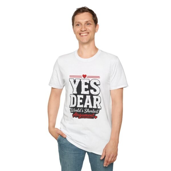 yes dear unisex t shirt — funny couples tee, “world’s shortest argument” graphic shirt