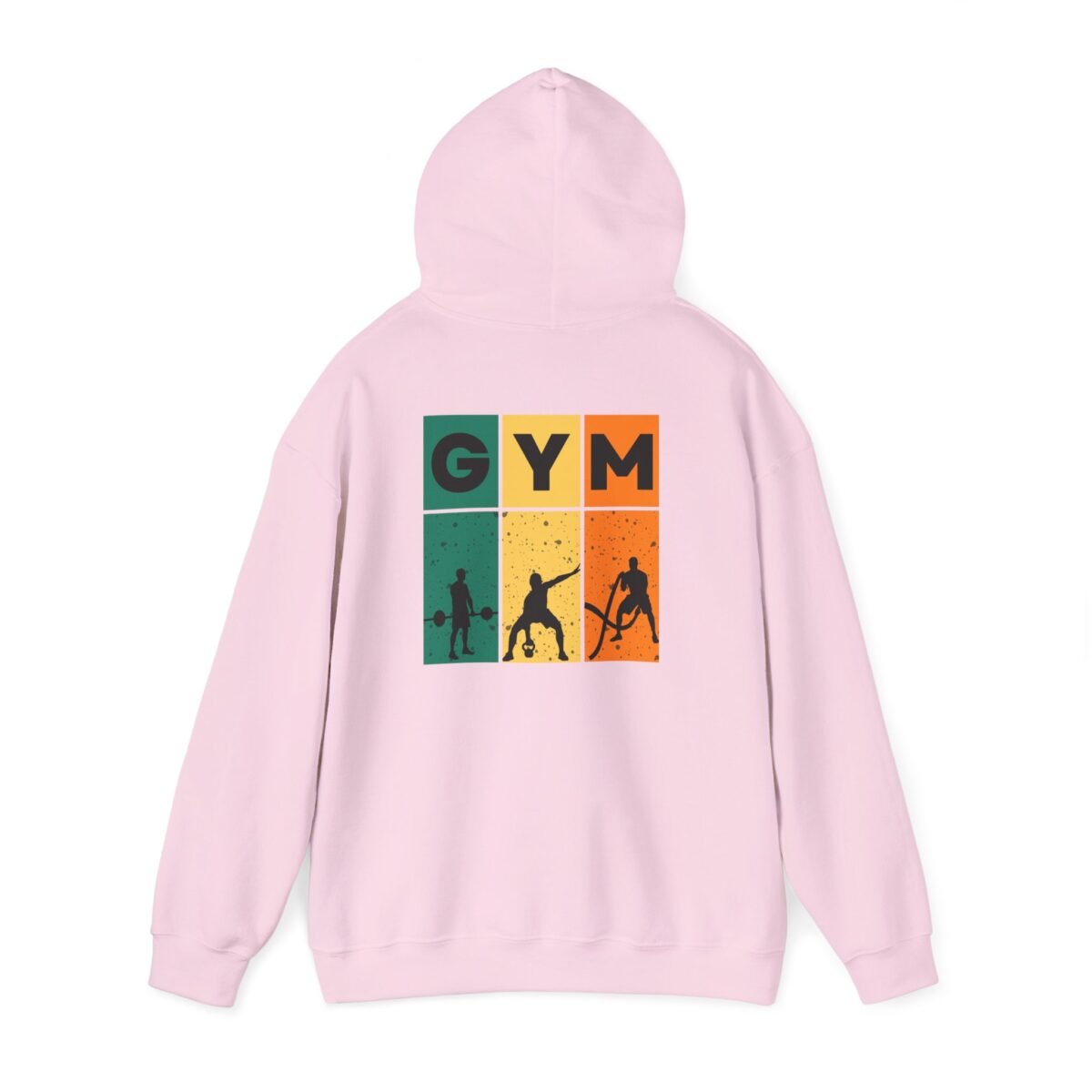 gym unisex hoodie retro fitness silhouette pullover