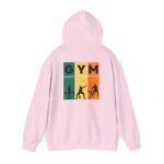 gym unisex hoodie retro fitness silhouette pullover