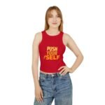push your self racer women's tank crop top – women's motivational workout tank top