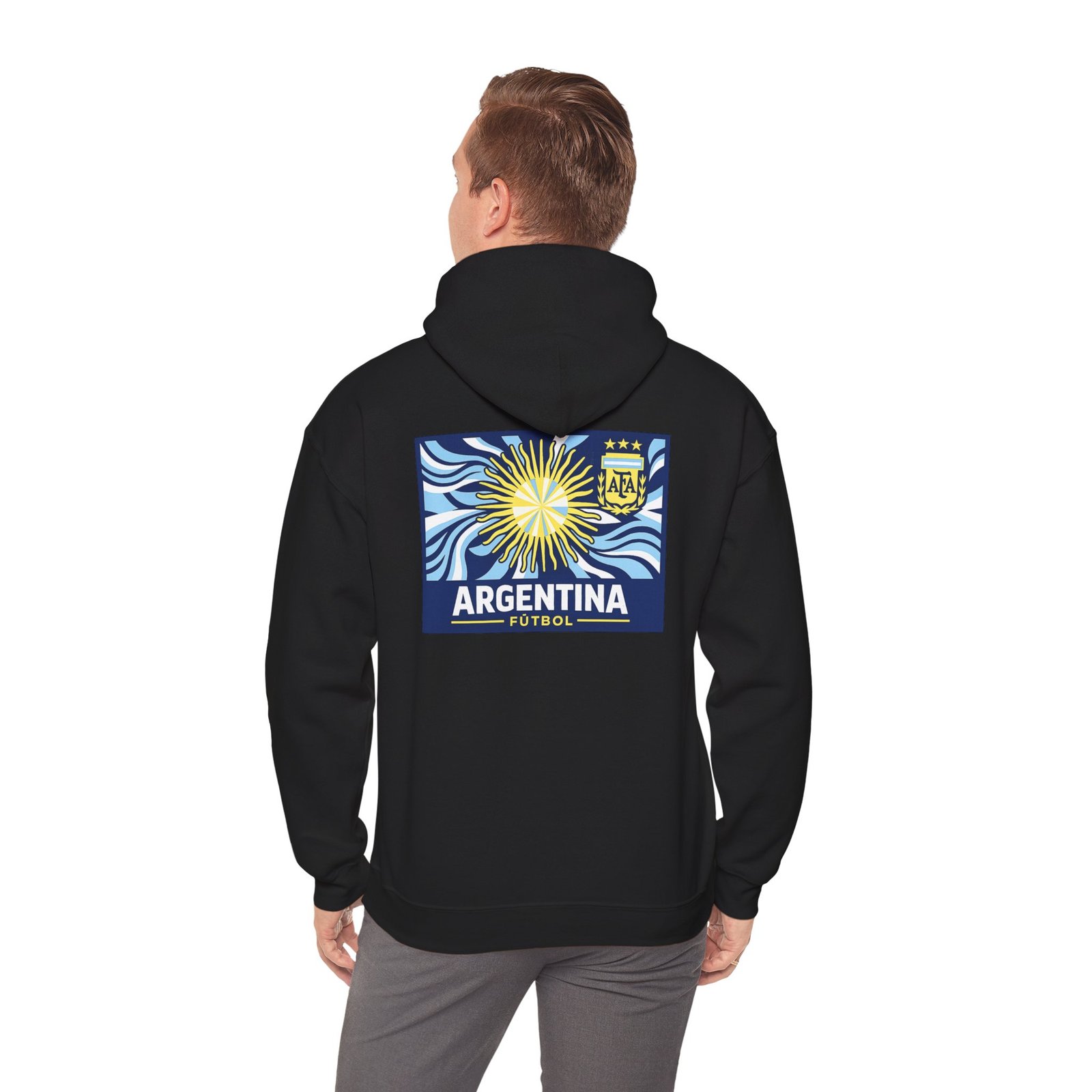 argentina futbol unisex hoodie – sun emblem argentina soccer pullover