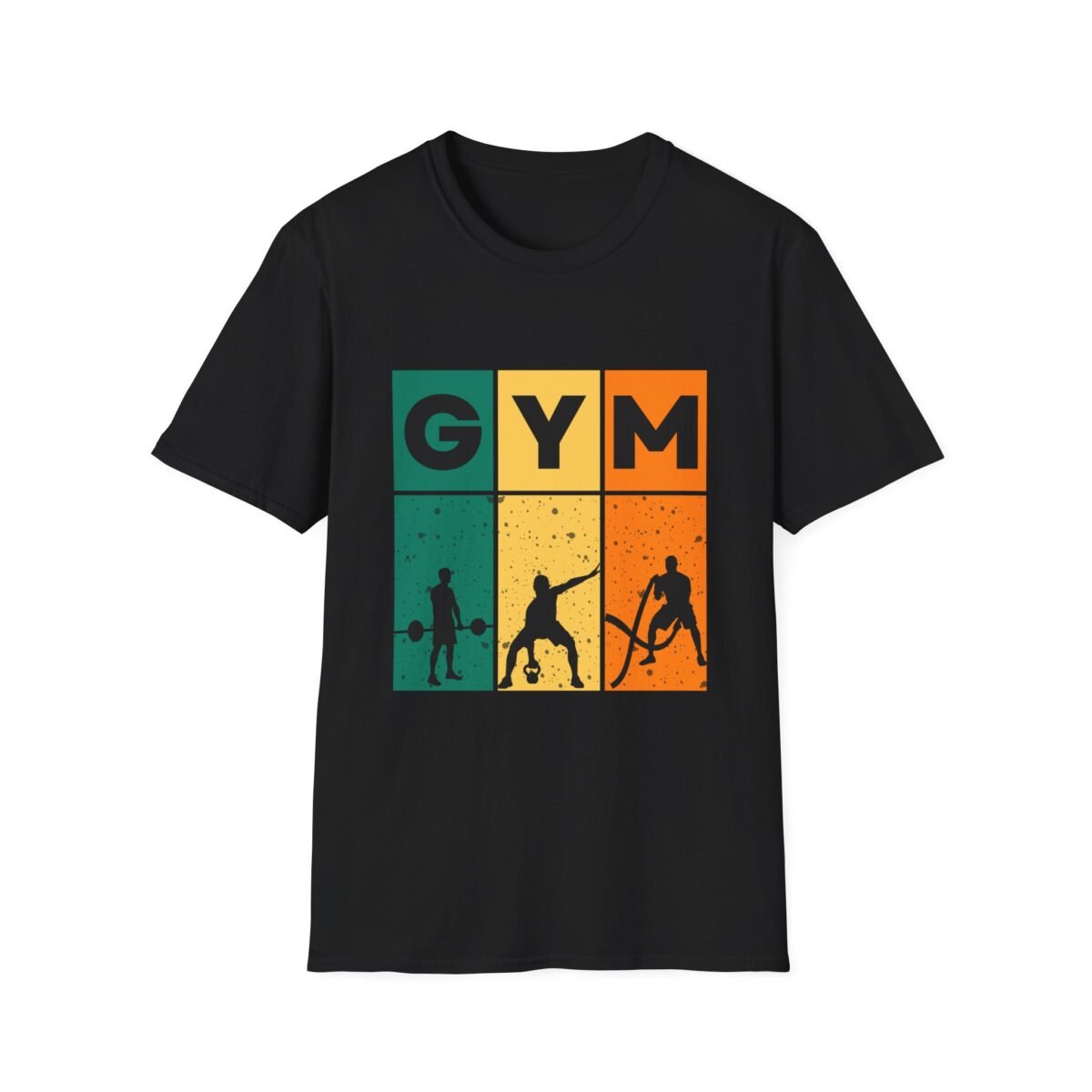 gym retro blocks unisex t‑shirt – vintage fitness workout tee