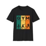 gym retro blocks unisex t‑shirt – vintage fitness workout tee