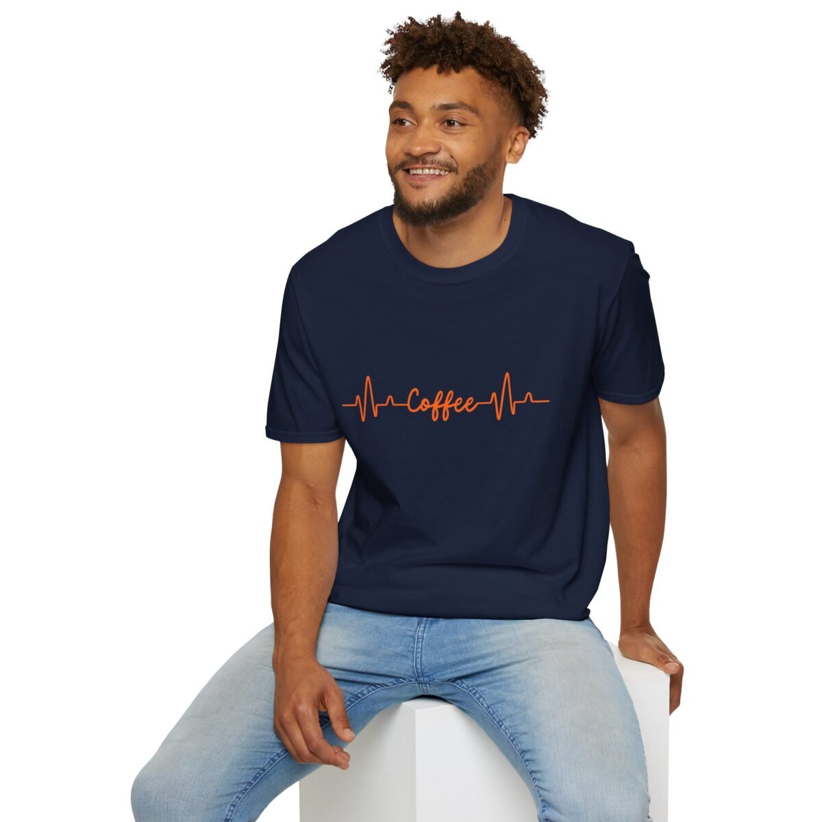 coffee heartbeat unisex t shirt — funny caffeine lover tee