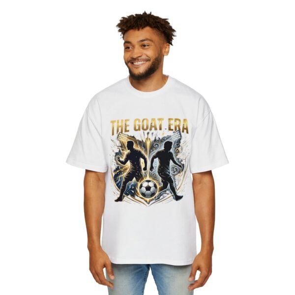 the goat era soccer tee — men’s oversized football t‑shirt
