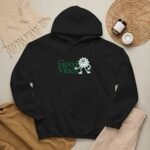 good vibes unisex hoodie — retro sunflower graphic hooded sweatshirt