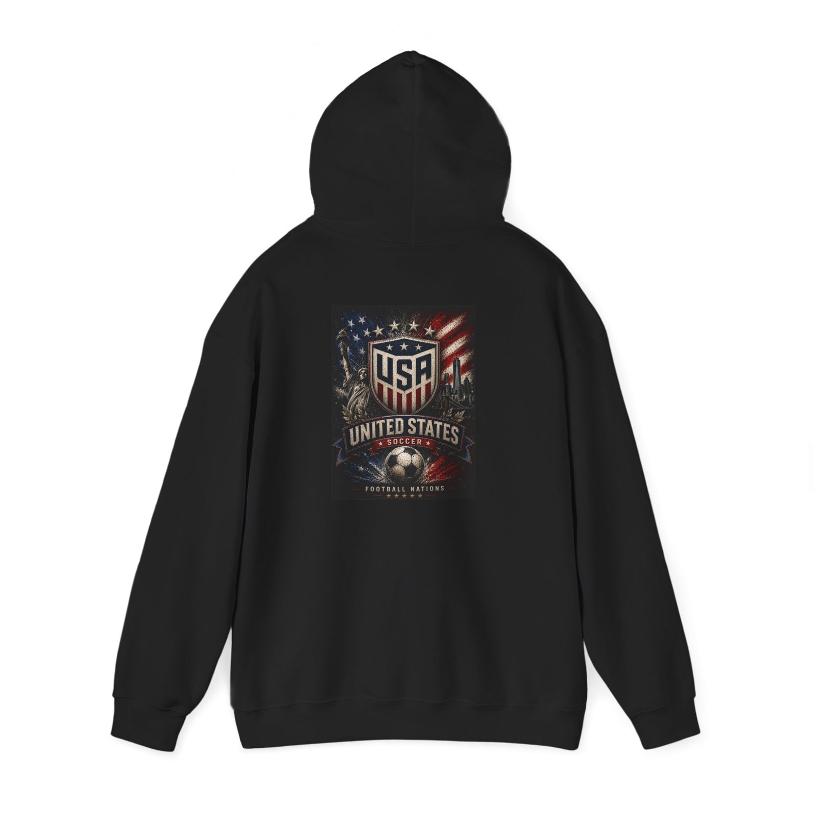 usa soccer unisex hoodie — united states soccer team flag emblem hoodie