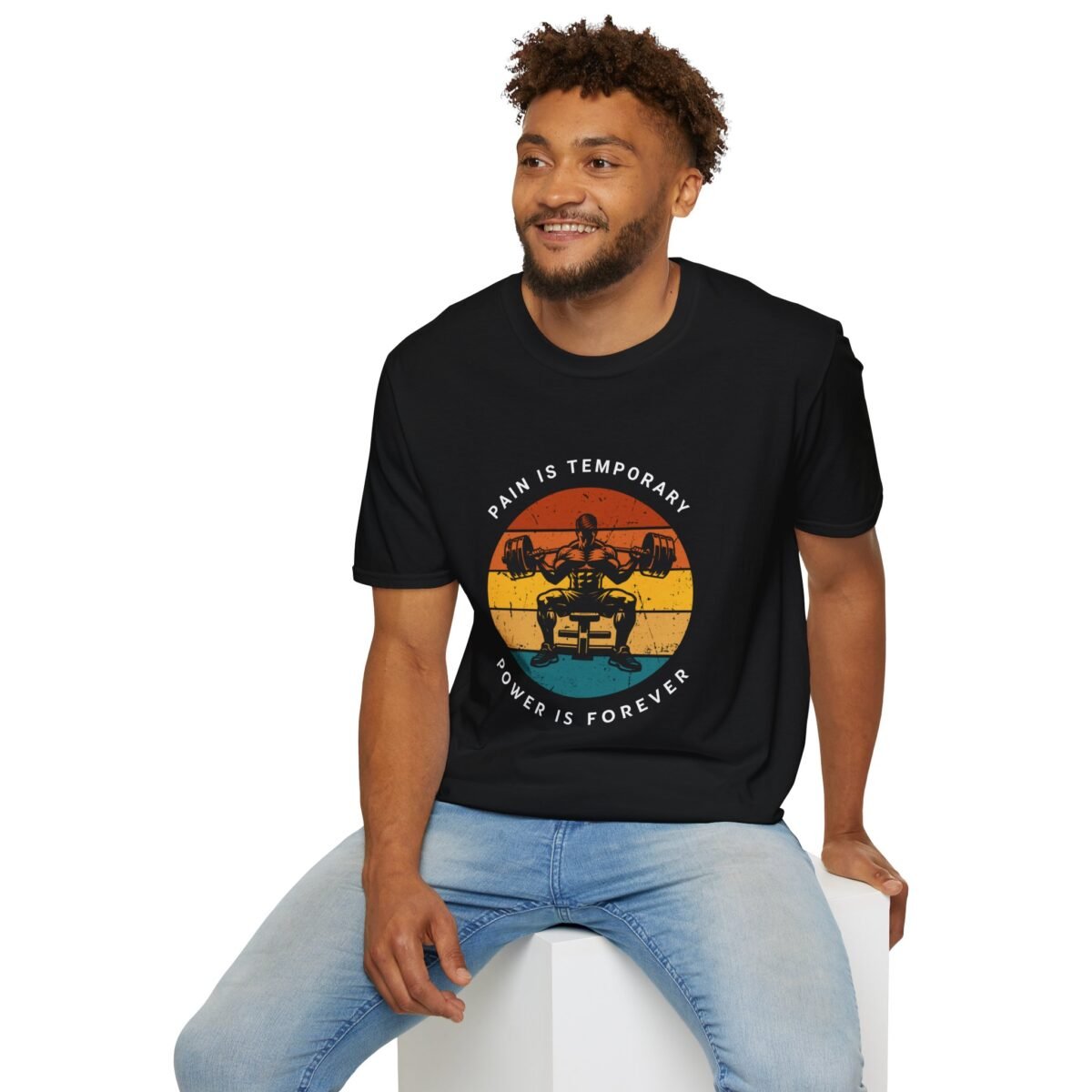 gym motivational unisex t shirt — "pain is temporary, power is forever" weightlifting tee