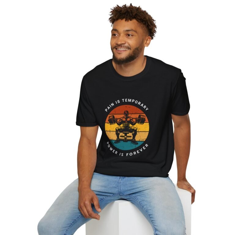 gym motivational unisex t shirt — "pain is temporary, power is forever" weightlifting tee