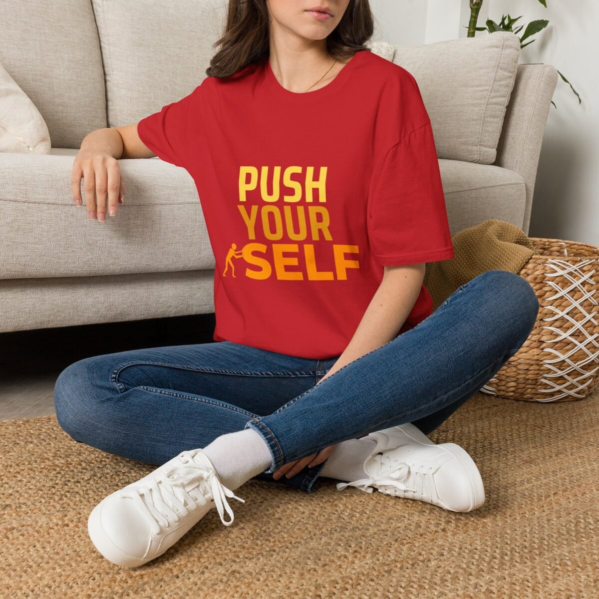 push your self unisex t shirt — motivational fitness tee