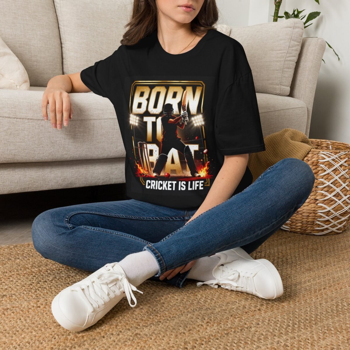 cricket unisex t shirt — "born to bat" graphic tee (cricket is life)