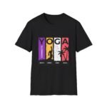 yoga connects women t‑shirt — mind body soul graphic tee