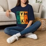 gym retro blocks unisex t‑shirt – vintage fitness workout tee