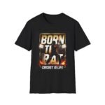 cricket unisex t shirt — "born to bat" graphic tee (cricket is life)