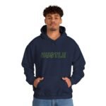 Hustle Unisex Hoodie – Neon Graphic - Image 4