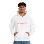 Coffee Heartbeat Unisex Hoodie – Minimalist Coffee Graphic - Image 8