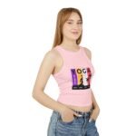 Yoga Connects Women's Racer Crop Tank – Mind Body Soul Graphic - Image 7