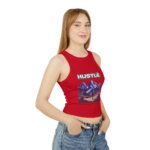 Hustle Mountain Women's Racer Crop Tank – Adventure Graphic - Image 6