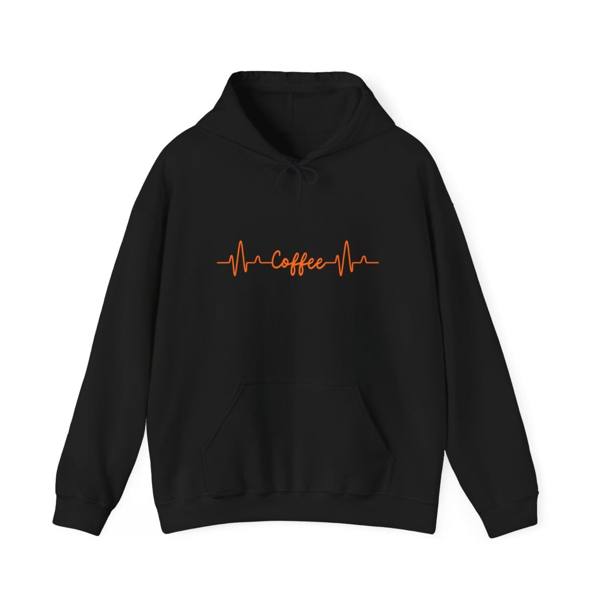 Coffee Heartbeat Unisex Hoodie – Minimalist Coffee Graphic - Image 4