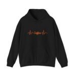 Coffee Heartbeat Unisex Hoodie – Minimalist Coffee Graphic - Image 4