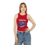 Hustle Mountain Women's Racer Crop Tank – Adventure Graphic - Image 5