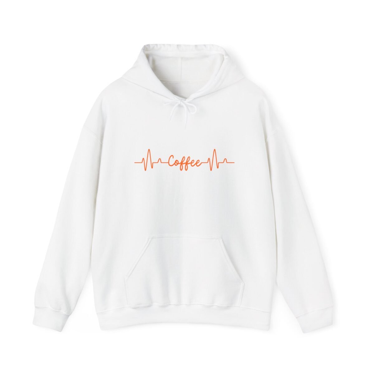 Coffee Heartbeat Unisex Hoodie – Minimalist Coffee Graphic - Image 10