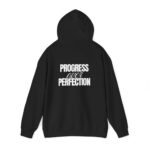 Progress Over Perfection Unisex Hoodie – Motivational Graphic Hoodie - Image 3