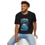 I Steal Blankets Unisex T-Shirt – Funny Couples Graphic - Image 2