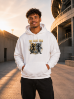 The GOAT Era Unisex Hoodie – Football Graphic