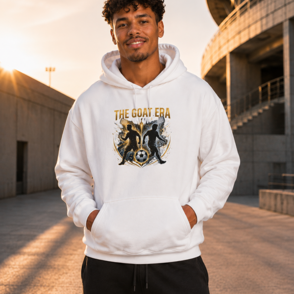 The GOAT Era Unisex Hoodie – Football Graphic