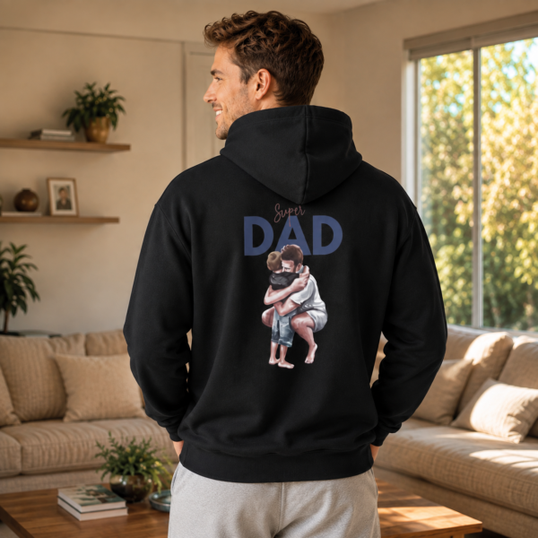 Dad Hug Men's Hoodie – Heartwarming Father & Child Graphic