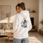 Love You Mom Women Hoodie – Mother & Baby Graphic Hoodie