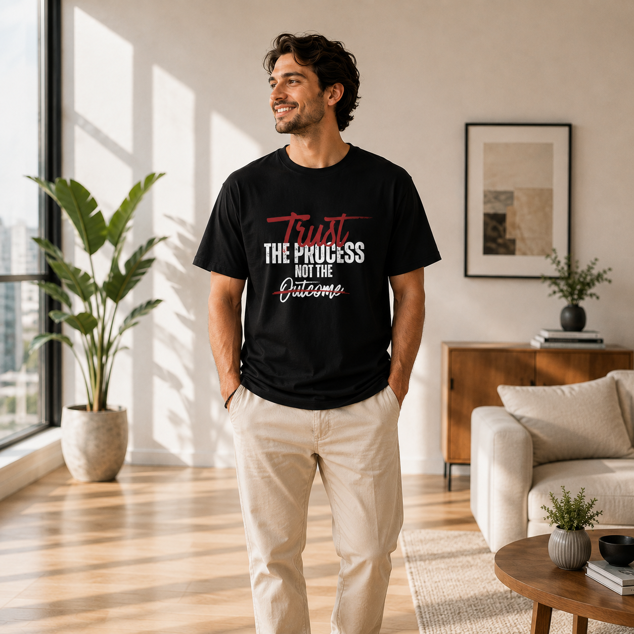 20260805194109-1f191059-b7b1-6ab8-82fd-7ed51e401db7.png Trust the Process Unisex T-Shirt – Inspirational Graphic - Image 1