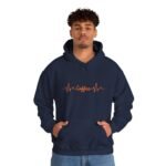 Coffee Heartbeat Unisex Hoodie – Minimalist Coffee Graphic - Image 5